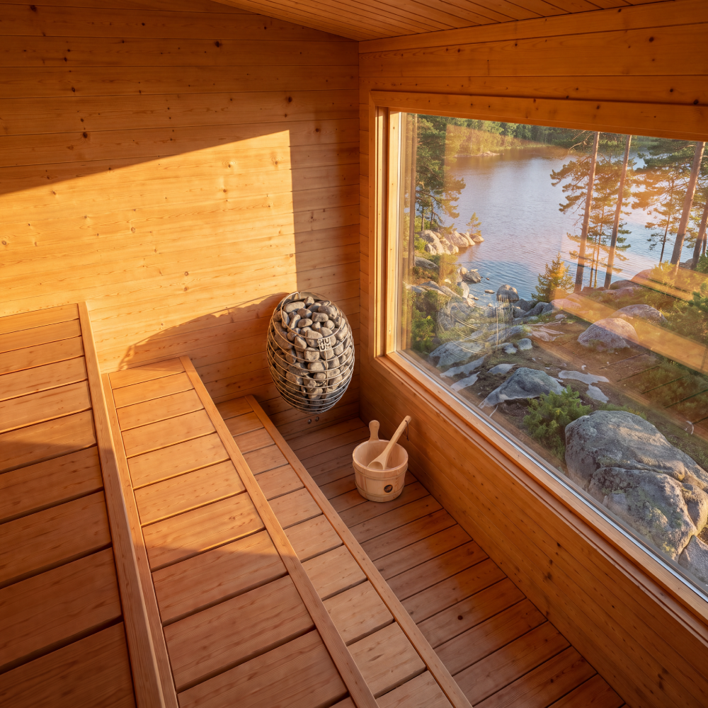 CT Avalon Sauna Premium Package - Electric heater (no chimney required)